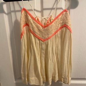 American Eagle cream blouse. Spaghetti straps can be adjusted